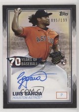 2021 Topps 70 Years of Baseball Series 2 Black 95/199 Luis Garcia Auto 0cx3