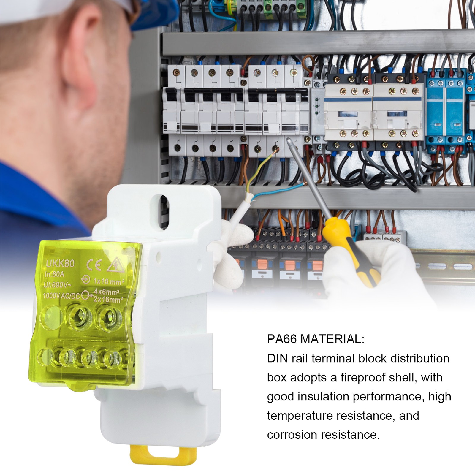 690V 80A DIN Rail Terminal Block Distribution Box Terminal Junction Box✈