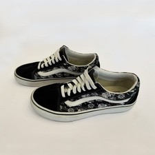 Vans Old Skool Flash Skulls Black White Men  s 5.0 / Women  s 6.5 Low Top VN0A38G1