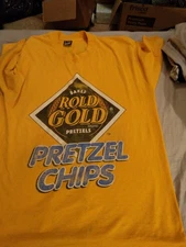 Vintage Faded  Rold Gold Pretzel Chips T-Shirt Single Stitch Sz XL Made in USA