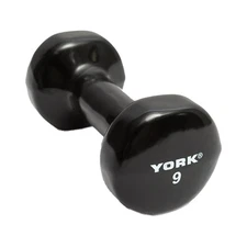 York Barbell Vinyl Coated Fitbell Dumbbell 9LB Pack1 Durable Anti-Roll Anti-Slip