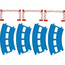 Takara Tomy Plarail R-05 Double-tracked Curved Rail 4 pieces New in Stock