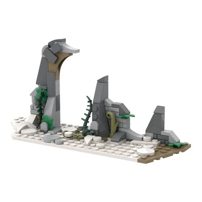 Mocs Bricks Sets MOC-96363 Medieval Gate Ruins 89 Parts Building Blocks Toys - Image 1 of 4