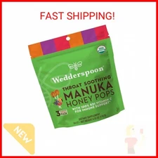 Wedderspoon Organic Manuka Honey Lollipops, Variety Pack, 24 Count (Pack of 1), 