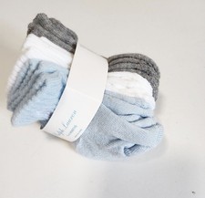 Ralph Lauren Baby Boys Quarter Length Low Cut Socks 6 Pk Multi Sz 0 - 6 mo - NWT