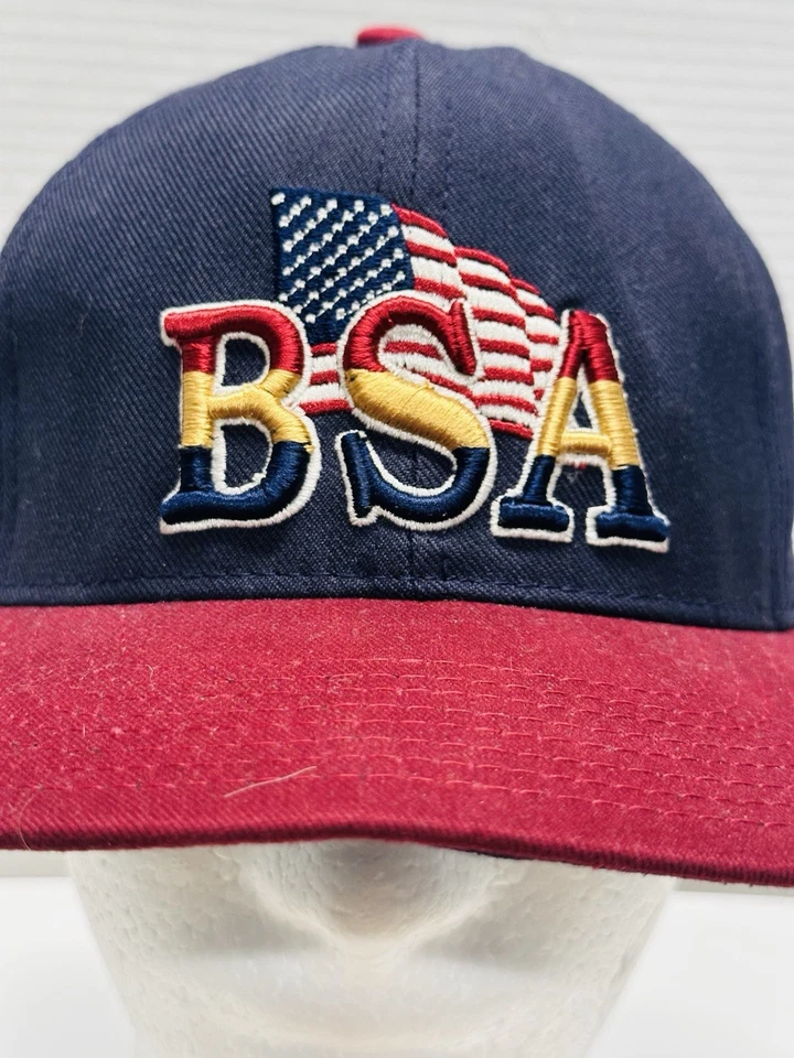 VTG Boy Scouts of America BSA Cap Hat 1998 Limited Ed American Flag StrapBack - Image 4 of 4