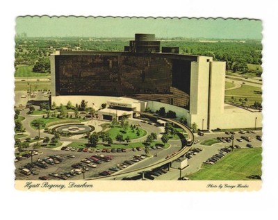 Hyatt Regency Dearborn MI vintage postcard unposted