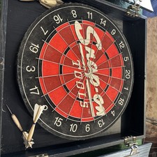 Snap-on Dart Board with Cabinet and Darts