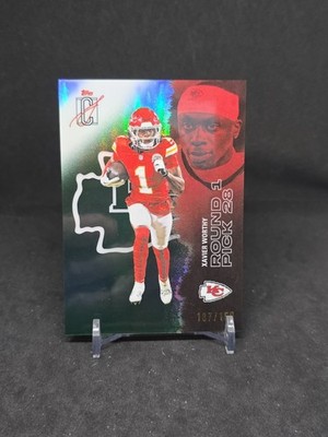2025 Topps Certified GREEN #28 Xavier Worthy Kansas City Chiefs /150