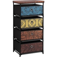 4 Drawers Clothes Storage Organizer, Small Fabric Storage Chest for Bedroom,Dorm