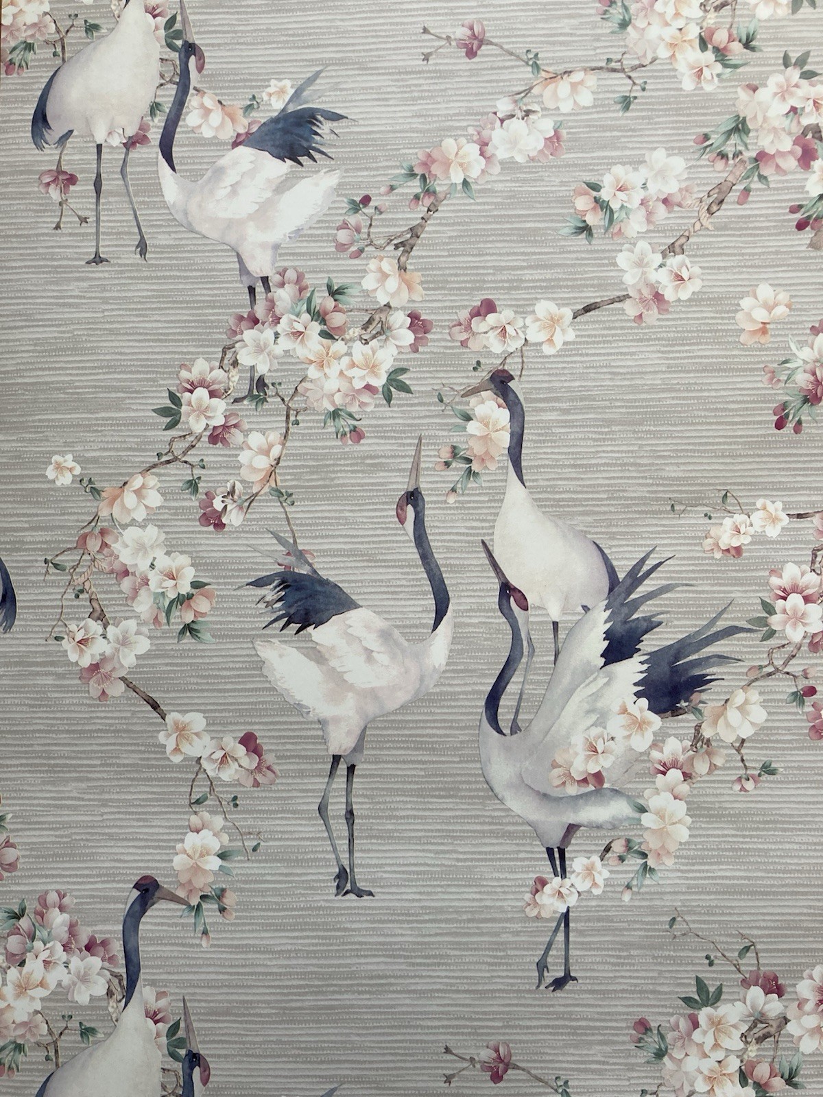 Arthouse Blossom Crane 2 Wallpaper Rolls Oriental Birds & Flowers Natural / Pink