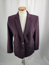 Ann Taylor Women's Burgundy Blazer Jacket 8