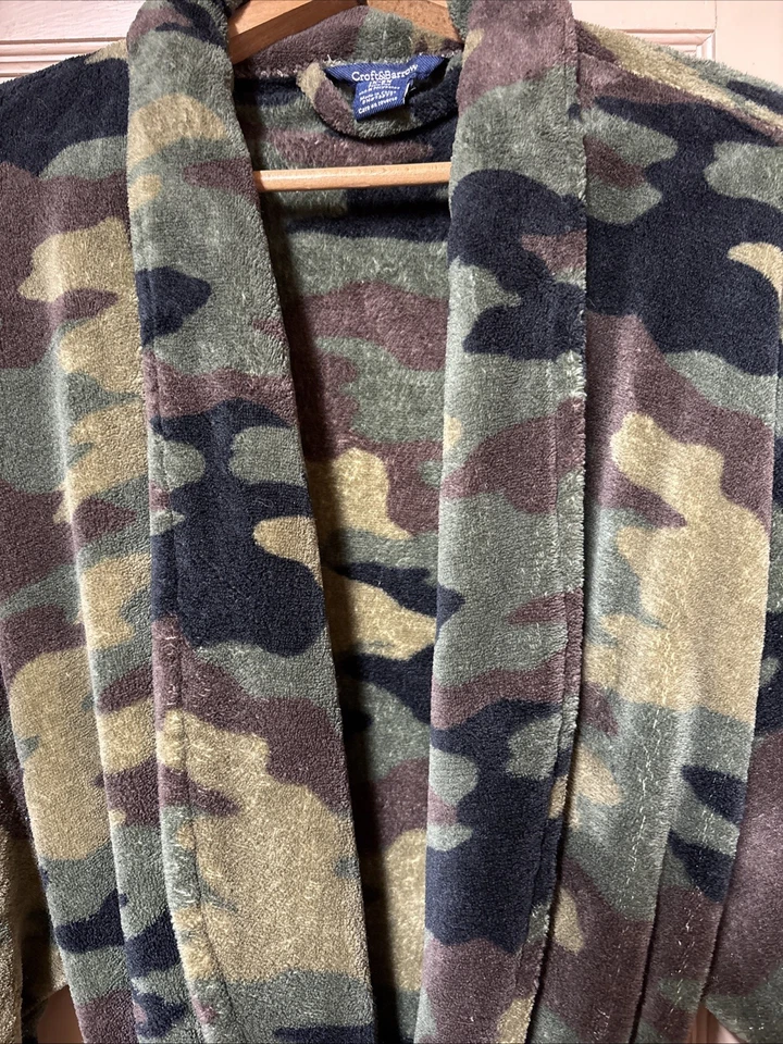 Croft & Barrow Campamento Exterior Camuflaje Cinturón Bata de Baño Bolsillos 1X-2X Foto 3 de 4