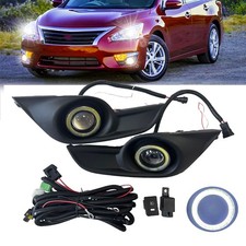 For 2013-15 Nissan Altima 4dr White Halo Led Driving Fog Lights Angel Eyes Kit G
