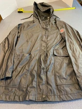 Madden NYC Raincoat Jacket Women's Small Black Hooded Lined Zipp & Snap Trendy