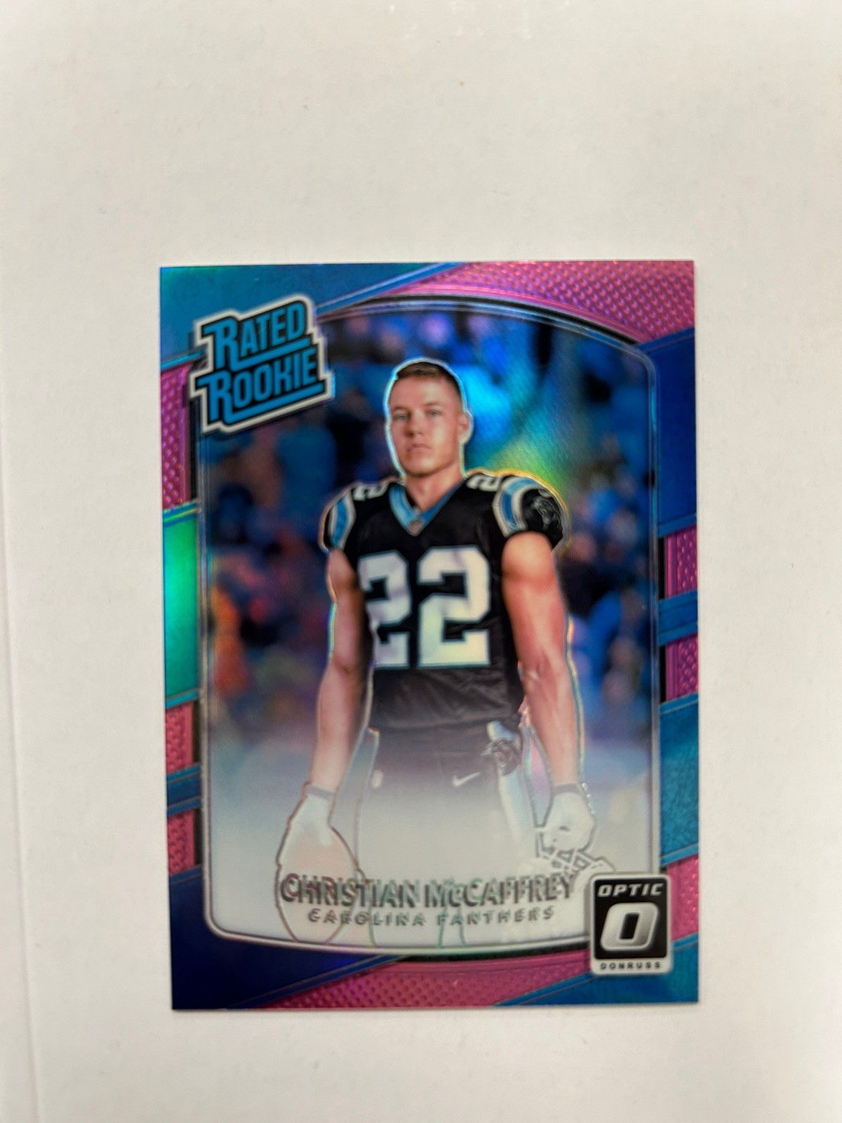 2017 Donruss Optic - Rated Rookie Christian McCaffrey #168 Pink Prizm (RC)