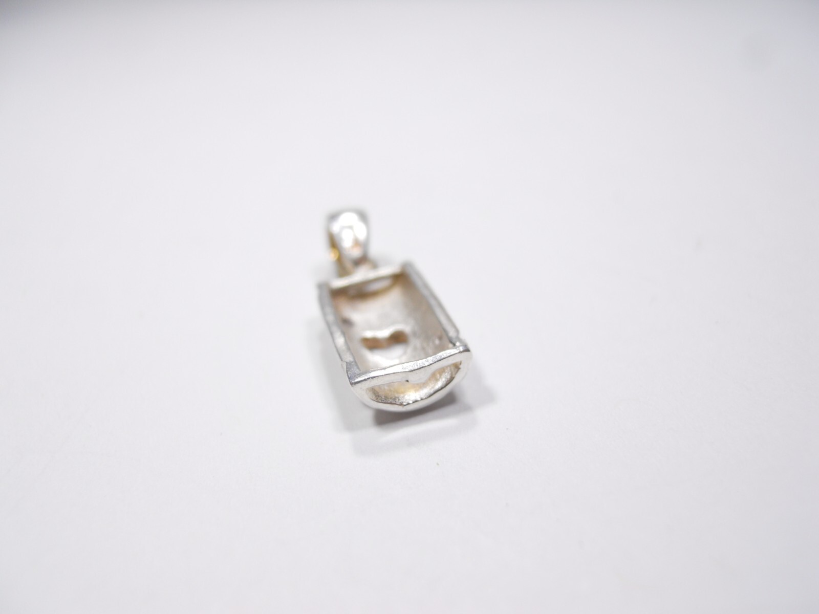 VINTAGE RECTANGULAR OPEN HEART CLEAR STONE STERLI… - image 8