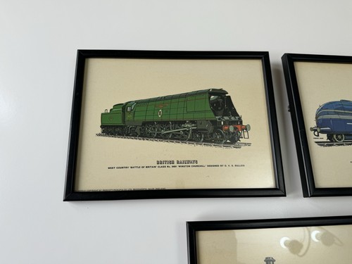Vintage London Midland Scottish British Railways Train Prints Framed 10” X 7.5” - Picture 3 of 6