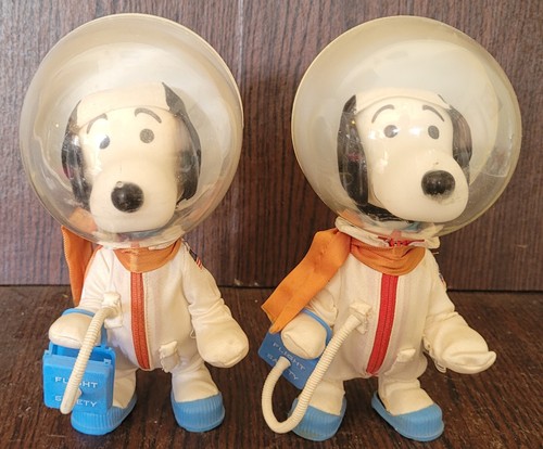 Vintage 1960s Snoopy Astronuat Spaceman Lot of 2