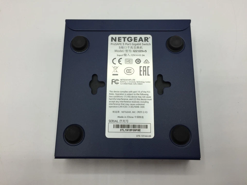 Netgear GS105 V5 Prosafe 5 Port Gigabit Switch WITH POWER ADAPTER Free Shipping - Image 3 of 4