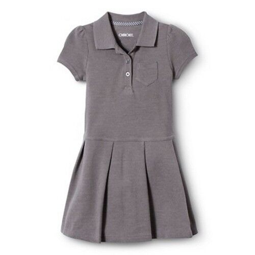  Cherokee Toddler Girls' Grey School Uniform Pleated Tennis Dress - 4T           - Afbeelding 1 van 1