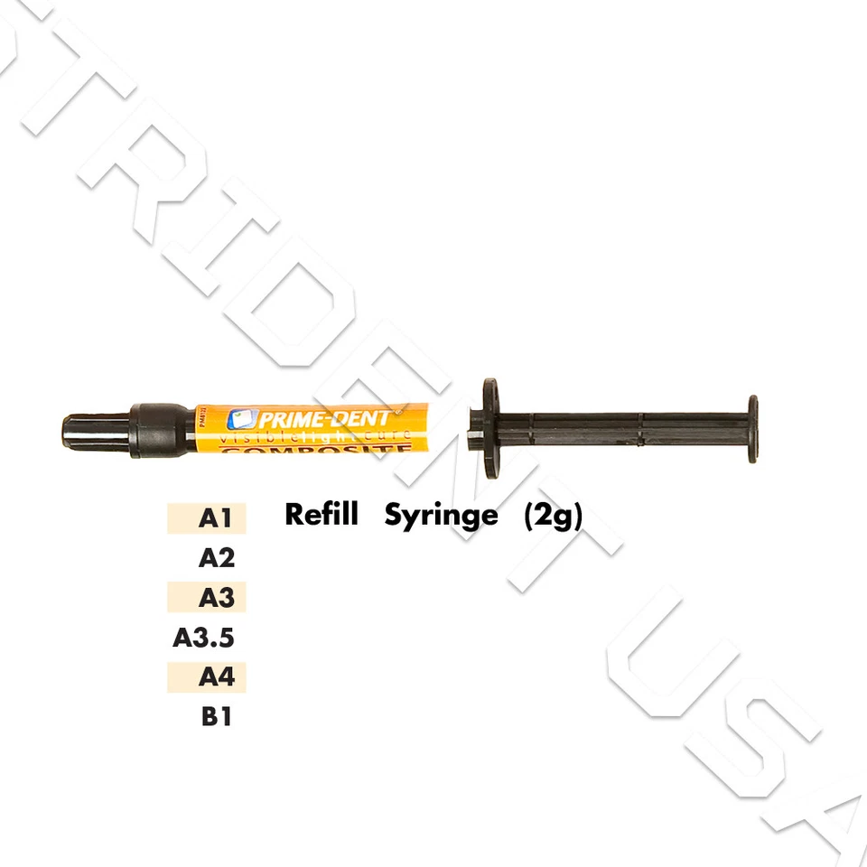PRIME DENTAL Prime Dent VLC Light Cure Flowable Composite - 2 gram syringe Multiple Shades