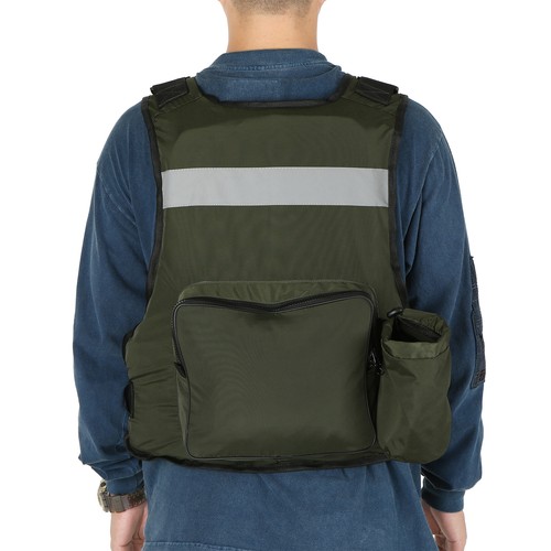 Fishing Vest with Bottle Holder Multi-Pockets V1V9 - Picture 2 of 11