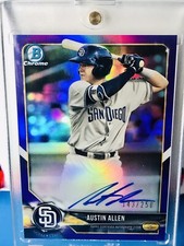 🔥2018 Bowman Chrome AUSTIN ALLEN Rookie, RC~PURPLE REFRACTOR AUTO ~⚾️Prospect