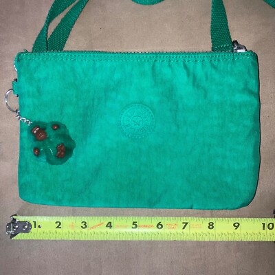 Kipling Teal Creativity Crossbody Flat Zip Bag Purse +  display picture 2