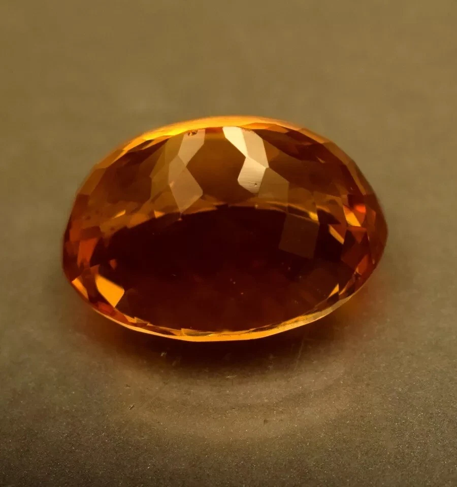 Natural Orange Yellow Madeira Citrine 25Ct Certified Oval Cut Loose Gemstone - Image 2 of 4
