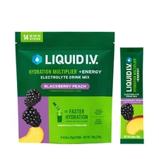 Liquid I.V.� Hydration Multiplier + Energy - BlackBerry Peach - Electrolyte