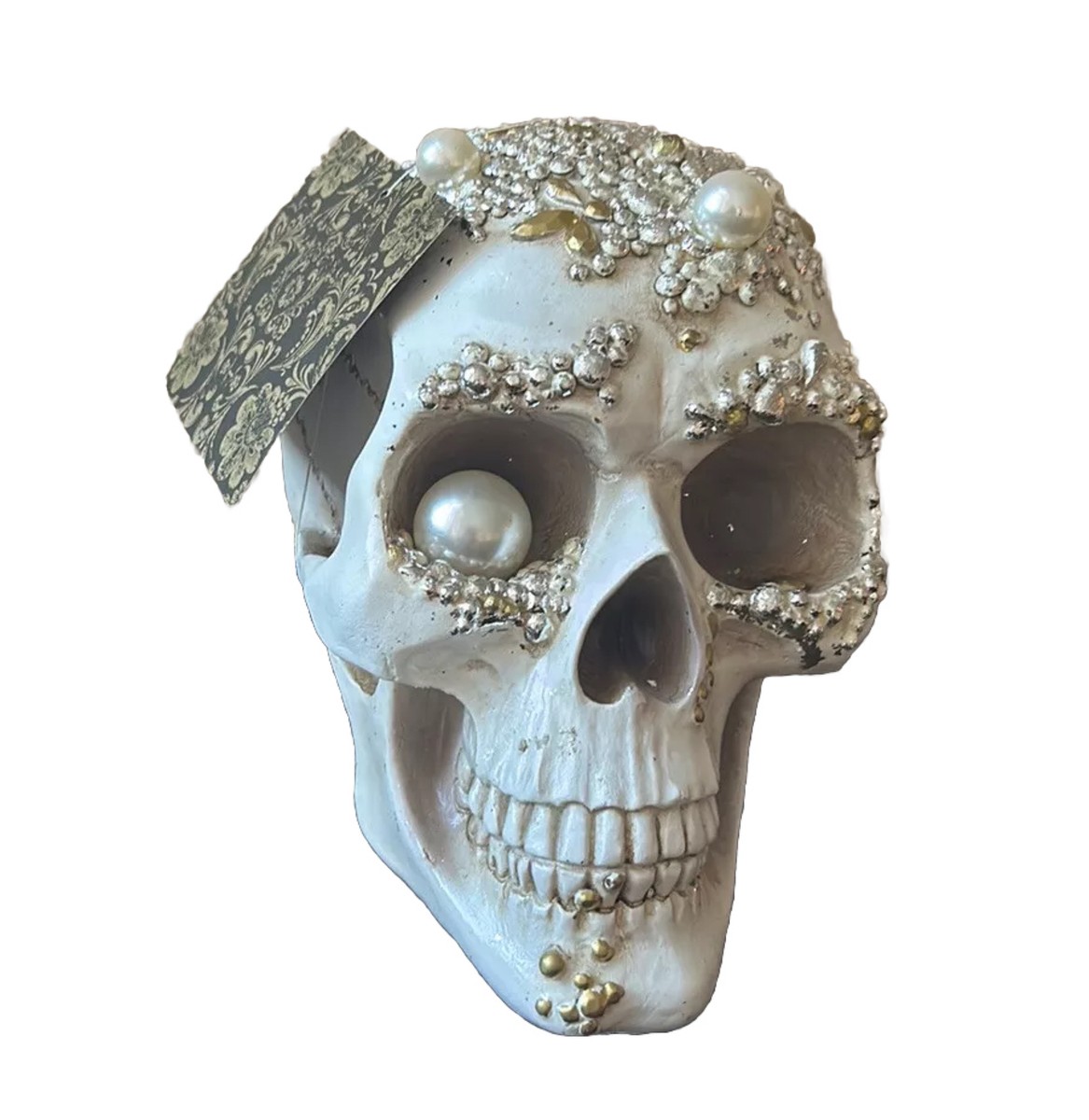 ハロウィン　Xマスにも　288g越えヒマラヤ産水晶の大振りskullハンドメイド ハロウィンXマスにも288g越えヒマラヤ産水晶の大振りskull