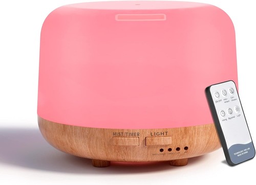 Aromatherapy Essential Oil Home Diffuser with Remote Control, 300ML