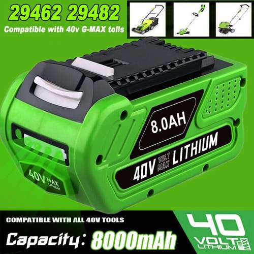 40V 8.0Ah For Greenworks G-MAX Lithium Battery /Charger 29472 29462 29252 20202 - Picture 2 of 28