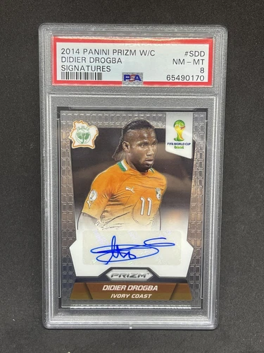 2014 Panini Prizm FIFA World Cup Signatures Didier Drogba Auto PSA 8!!