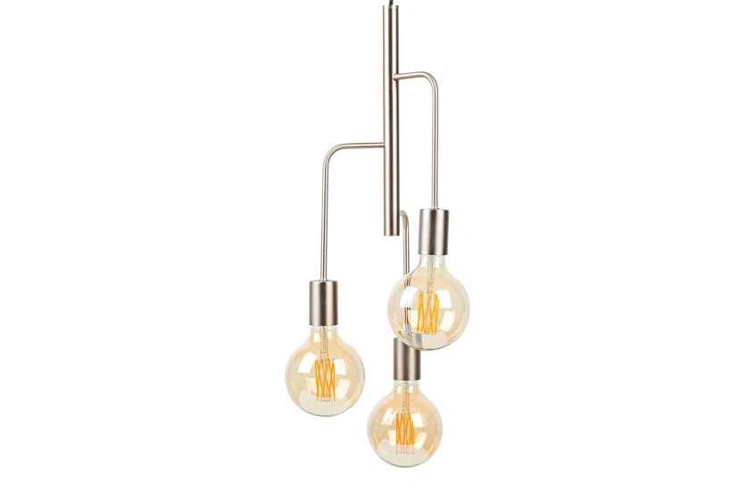 Heal s Ceiling Light Junction Chandelier Exposed Bulb Satin Nickel RRP 199