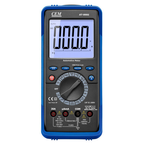 CEM AT-9995 DMM automotriz profesional con interfaz USB pantalla LCD - Imagen 2 de 4