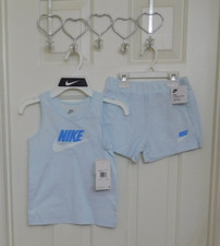 NWT 2pc Nike Baby Blue Tank Top  Shorts Set sz 6