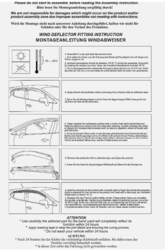 for VW Transporter 2003-2024 T5/T6/T7/T8 Van Wind-Rain Deflectors 2pc - Picture 6 of 7