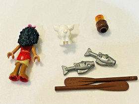 Lego Disney Princess Minifigure Lot Pua Pig & Moana Coconut Head, Fish, Oars Lot