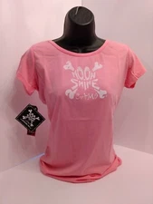 Moon Shine Camo Womens Pink Short Sleeve Shirt lifestyle camouflage medium new