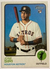 2022 Topps Heritage High Number Flip Stock Parallel Jose Siri RC /5