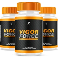 (3 Pack) Vigor Force Supplement for Men VigorForce Max Strength (180 Capsules)