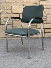 Art Deco Streamline Industrial Royal Medal Chrome Armchair 