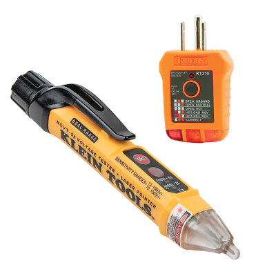 Klein Tools NCVT5KIT Dual Range NCVT, GFCI Receptacle Tester Electrical Test Kit