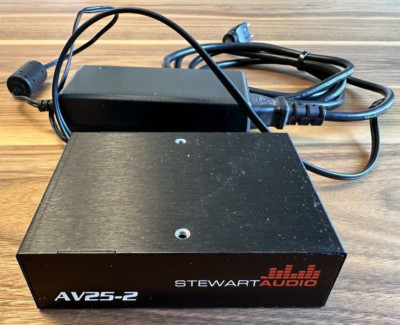 Stewart Audio AV25-2 Commercial Class D Amplifier 25W x2 w/ Power Supply Tested