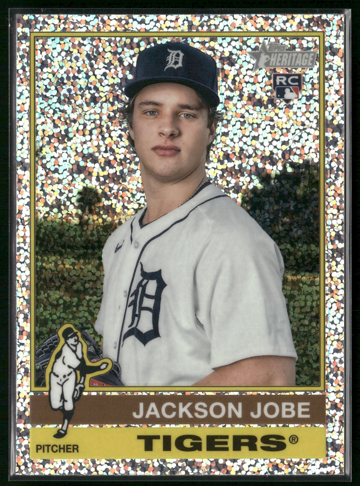 2025 Topps Heritage #389 Jackson Jobe Chrome Silver Sparkle Refractor