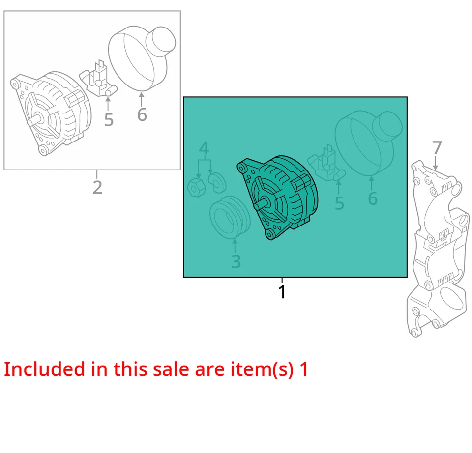 2010 Volkswagen CC Alternator OEM 87K Miles - LKQ433774243 - Image 4 of 4