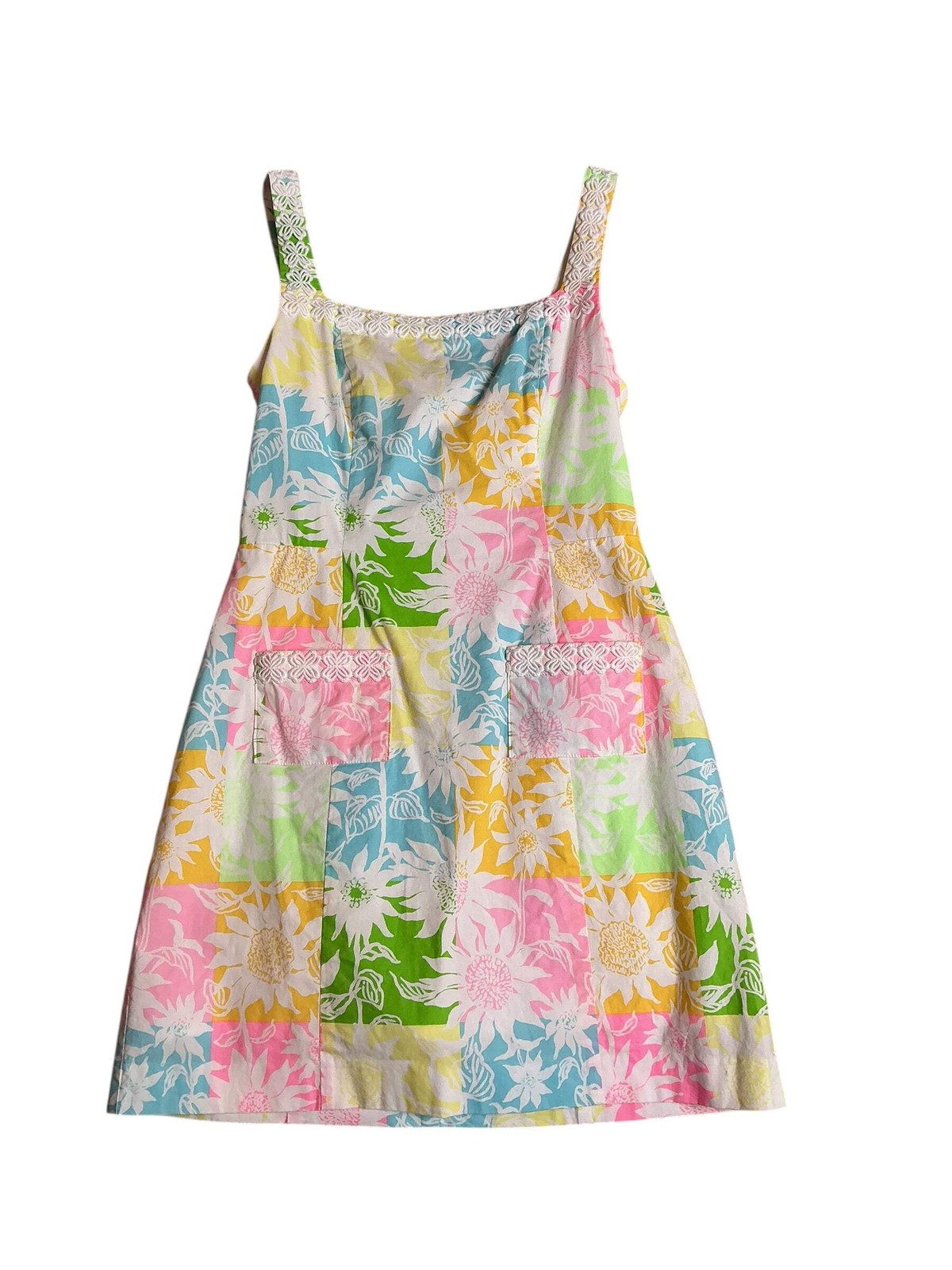 Lilly Pulitzer Romper Patchwork Multi Via Sunny S… - image 1