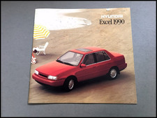 1990 Hyundai Excel 20-page Vintage Car Sales Brochure Catalog